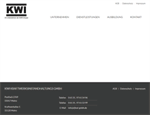 Tablet Screenshot of kwi-gmbh.de